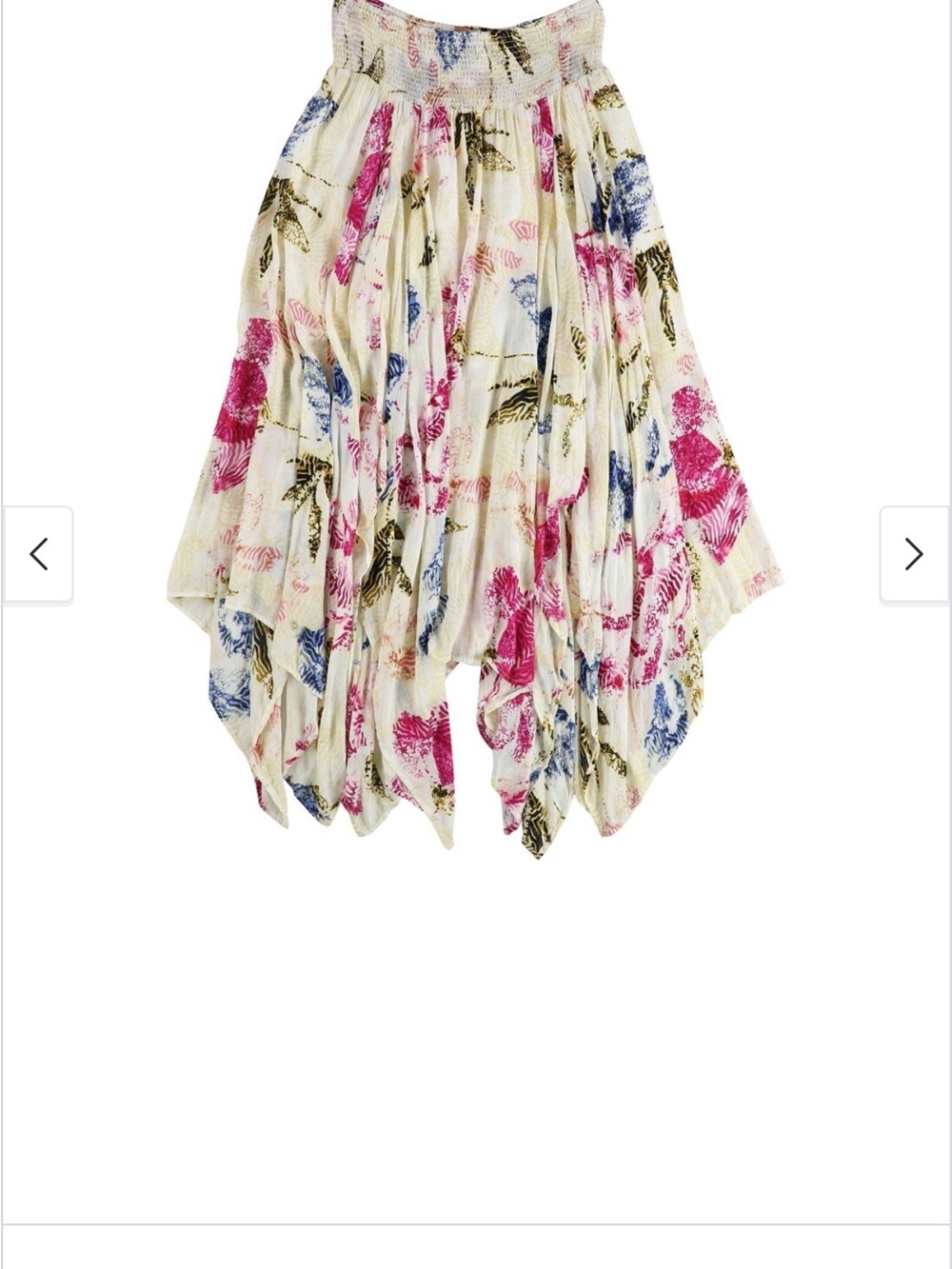 Free People Fly Away Floral Handkerchief Skirt Size Small